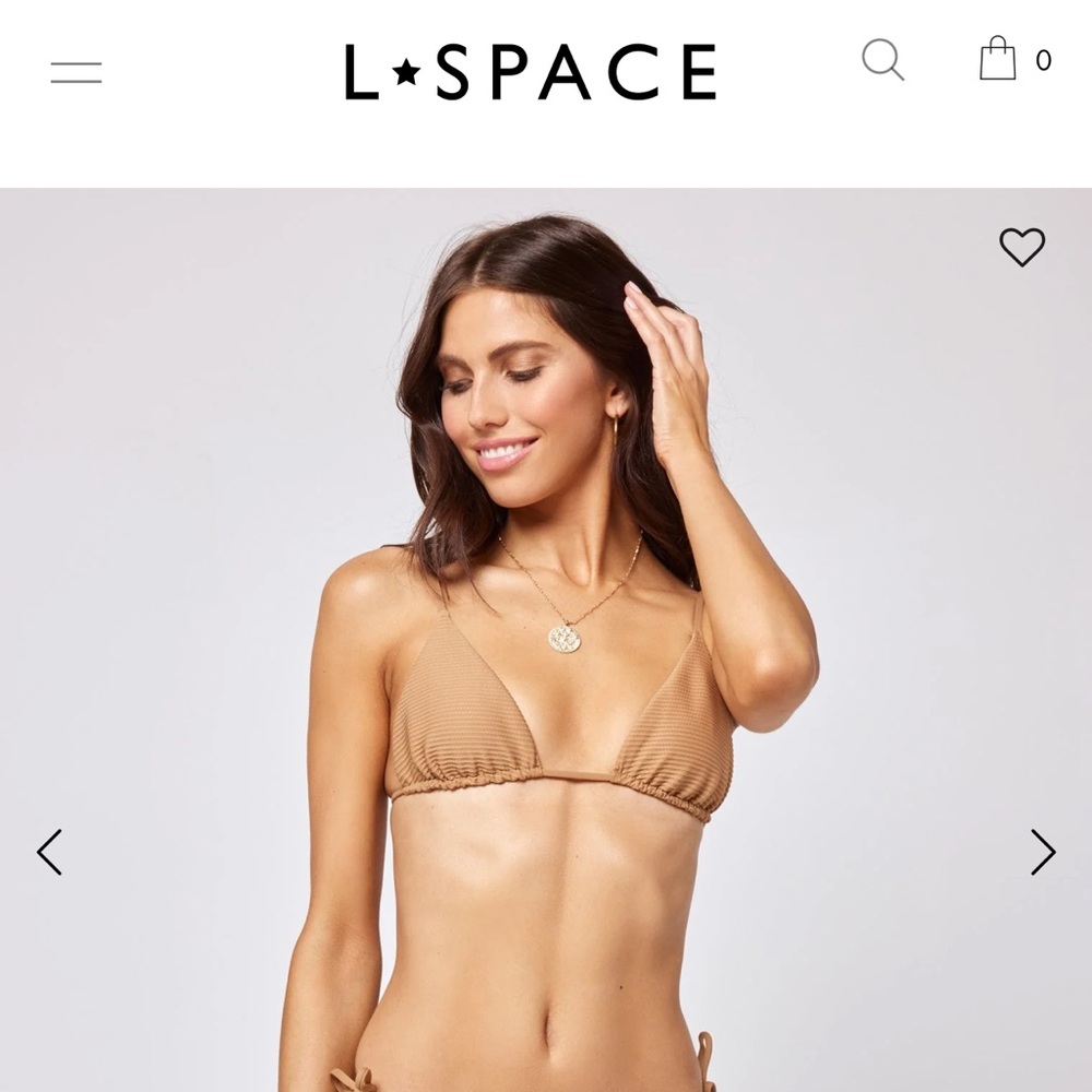 L*SPACE Eco Chic Repreve® Brittany Bikini Top NWT